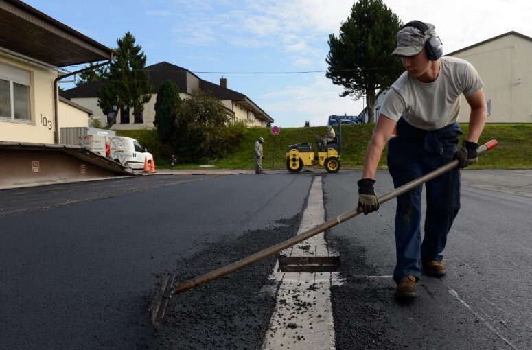 Asphalt driveway paving